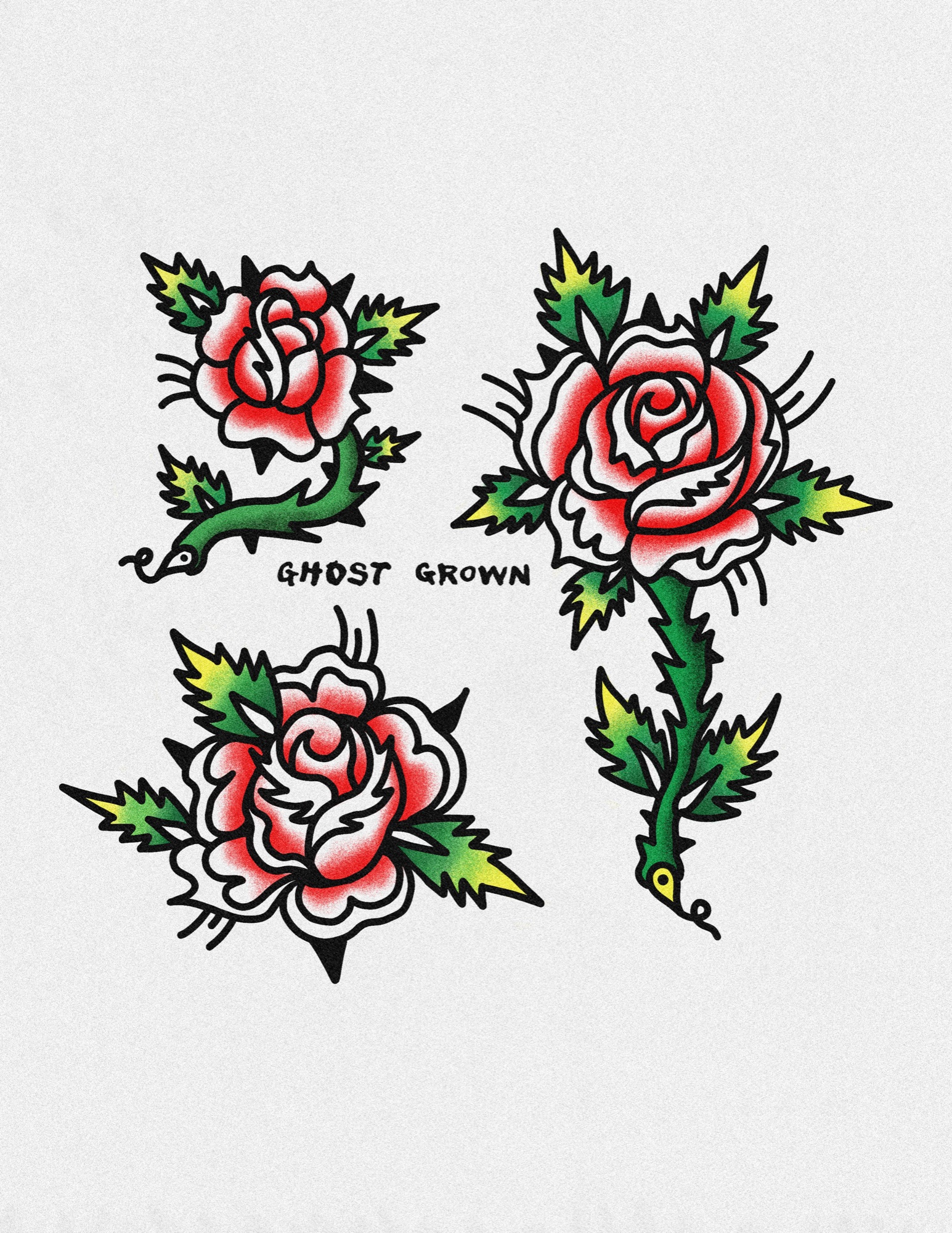 Rose tattoo flash